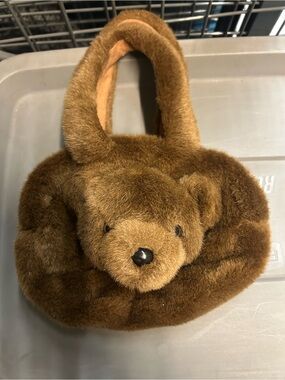 Plush Brown Bear Dolls Kill novelty adorable Handbag  - Soft Faux Fur